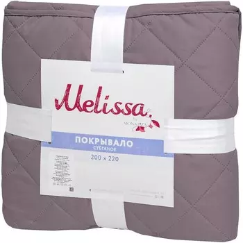 Покрывало стёганое двустороннее Melissa, размер 200x200 см, цвет бузина/белый