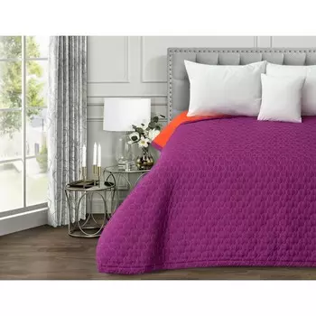 Покрывало стеганное Violet and orange, размер 150х200 см, цвет фиолетовый
