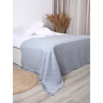 Покрывало вафельное Diamond blue, размер 150x200 см