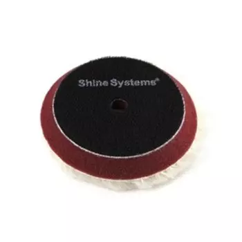Полировальный круг Shine Systems Stripy Wool Pad, стриженый мех, 75 мм