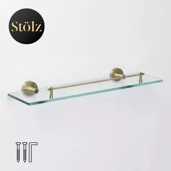 Полка для ванной, стеклянная Штольц Stlz bacic, серия Bronze