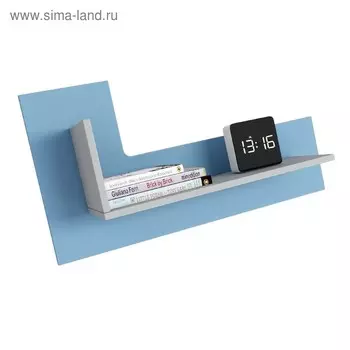 Полка Polini kids Mirum 5Y 800, серый-голубая