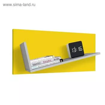 Полка книжная Polini kids Mirum 5Y 800, 800260330 мм, цвет серый/жёлтый