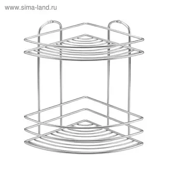 Полка в ванную угловая, 20 х 20 х 28 см, сталь, цвет матовый, BK022SSM