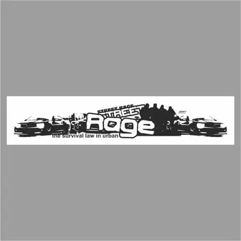 Полоса на лобовое стекло "Rage", белая, 1220 х 270 мм