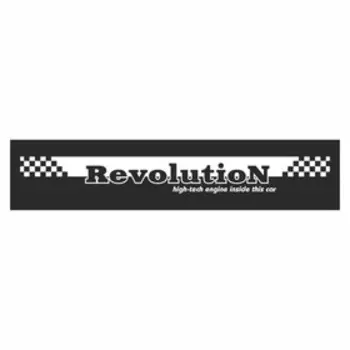 Полоса на лобовое стекло "REVOLUTION", черная, 1220 х 270 мм