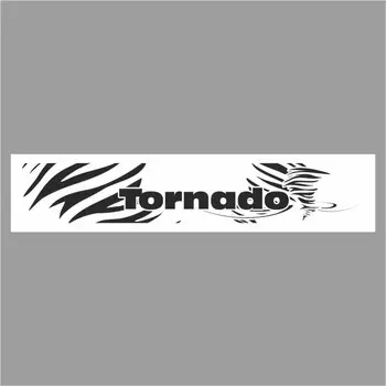 Полоса на лобовое стекло "TORNADO", белая, 1220 х 270 мм