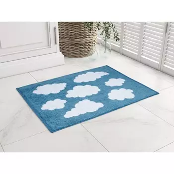 Полотенце для ног Cotton cloud, размер 50х70 см, цвет голубой
