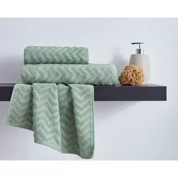 Полотенце махровое Leaf green, размер 50х90 см, цвет зеленый