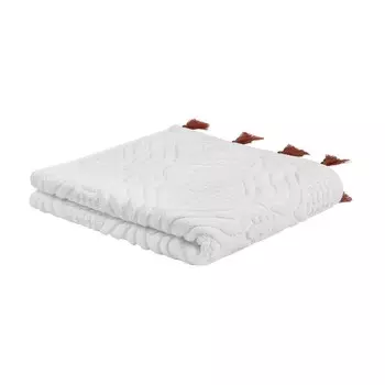 Полотенце с кисточками Tkano Essential, 610 гр, размер 50х90 см, цвет белый