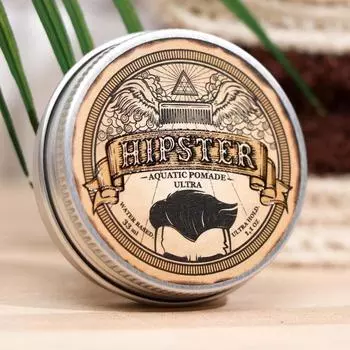 Помада на водной основе для укладки волос Hipster Aquatic pomade ultra, классическая, 33 мл