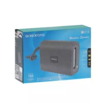 Портативная колонка Borofone BR18 Encourage, 5 Вт, BT5.1, FM, microSD, USB, 500 мАч, серая