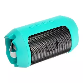 Портативная колонка LuazON LAB-68, 3 Вт, 500 мАч, AUX, USB, FM, microSD, бирюзовая