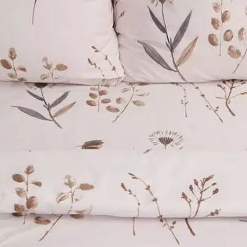 Постельное бельё Экономь и Я 1,5 сп Twigs 147х215см, 150х215см, 70х70см-2 шт, полисатин, 80г/м