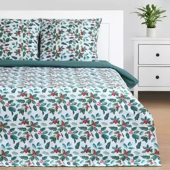Постельное бельё евро «Этель» Winter berries, поплин