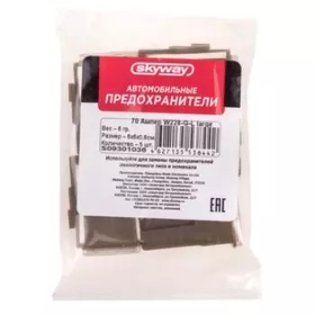 Предохранитель автомобильный Skyway 12V, тип картридж,70A, S09301036