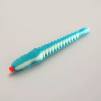 Приманка поролоновая 3D Ex WORM WBlue 12см под офсетный крючок № 1/0, 2/0, 3/0