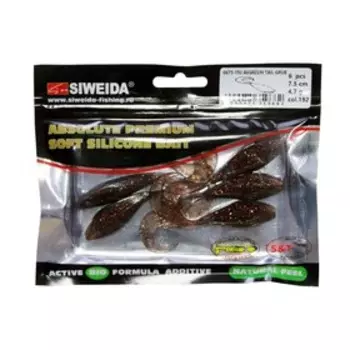Приманка силиконовая SIWEIDA "Assassin Tail Grub" 7,5см 4,7г (6шт.) цв. 192