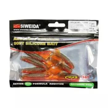 Приманка силиконовая SIWEIDA "Fat Tail Grub" 7,5см 4,5г (7шт.) цв. 143