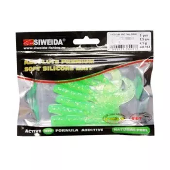 Приманка силиконовая SIWEIDA "Fat Tail Grub" 7,5см 4,5г (7шт.) цв. 164