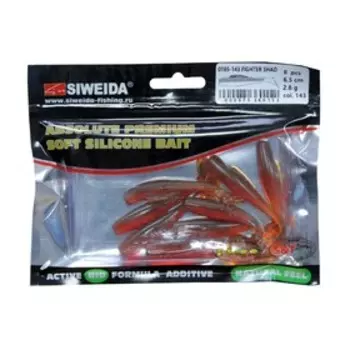 Приманка силиконовая SIWEIDA "Fighter Shad" 6,5см 2,6г (8шт.) цв. 143
