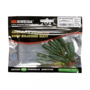 Приманка силиконовая SIWEIDA "Fighter Shad" 6,5см 2,6г (8шт.) цв. 189