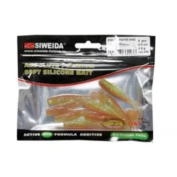 Приманка силиконовая SIWEIDA "Fighter Shad" 6,5см 2,6г (8шт.) цв. 358