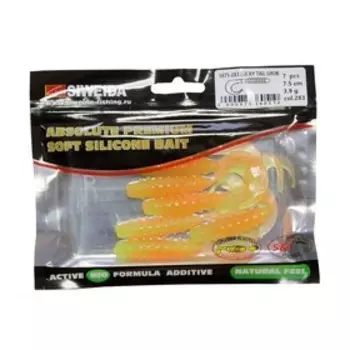 Приманка силиконовая SIWEIDA "Lucky Tail Grub" 7,5см 3,9г (7шт.) цв. 283