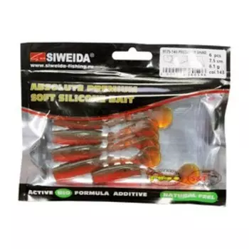 Приманка силиконовая SIWEIDA "Predator Shad" 7,5см 6,1г (6шт.) цв. 143