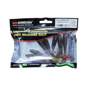 Приманка силиконовая SIWEIDA "Ribbed Shad" 7,5см 3,7г (7шт.) цв. 192