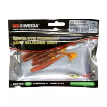 Приманка силиконовая SIWEIDA "Slim Shad" 7,5см 2,4г (7шт.) цв. 143