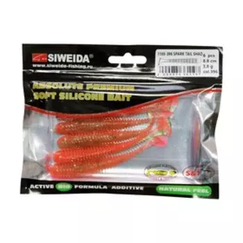 Приманка силиконовая SIWEIDA "Spark Tail Shad" 8,8см 3,8г (6шт.) цв. 396