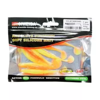 Приманка силиконовая SIWEIDA "Swim Shad" 7,5см 3,6г (7шт.) цв. 307