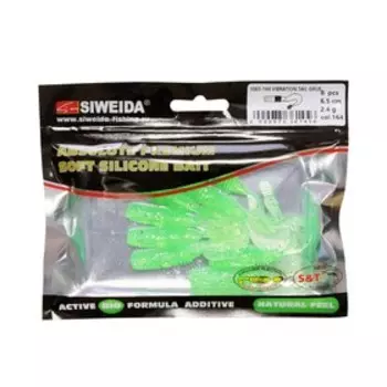 Приманка силиконовая SIWEIDA "Vibration Tail Grub" 6,5см 2,4г (8шт.) цв. 164