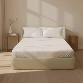 Простыня евро-макси SL Home Percale 300ТС, 235280 см, молочная, хлопок 100%