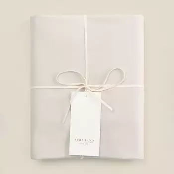 Простыня на резинке 300ТС SL Home Percale 180200+30 см, молочный, 100% хлопок
