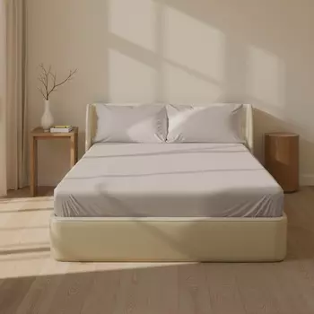 Простыня на резинке SL Home Modal 200200+30 см, серая