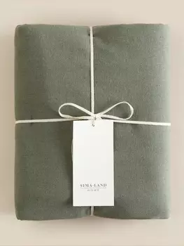 Простыня SL Home Linen collection 200*220 см , цв.зелёный, лён30%/хлопок70%