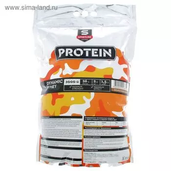 Протеин SportLine Dynamic Whey Protein 85%, Двойной школад, спортивное питание, 3000 г