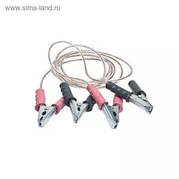 Провода пусковые "ГЛАВДОР" 300А 2 м, медные, силиконовая обмотка