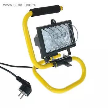 Прожектор галогенный TDM ИО150П, R7S, 150 Вт, 2700 К, IP54, переносной, чёрный