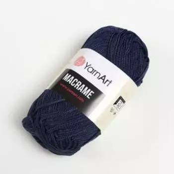 Пряжа "Macrame Макраме" 100% полиэстер 130м/90гр (162 синий)