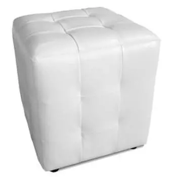 Пуф, 400400450 мм, экокожа, цвет white (белый)
