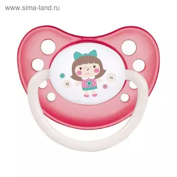 Пустышка латексная Canpol babies Toys, анатомическая, от 6-18 месяцев, цвет МИКС