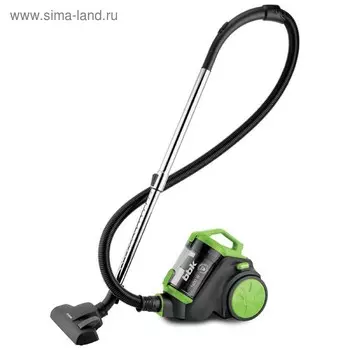 Пылесос BBK BV1507, 1400/245 Вт, 1.5 л, чёрно-зелёный