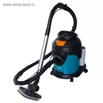 Пылесос Bort BSS-1415-W, 1400/200 Вт, сухая/влажная уборка, 15 л, синий