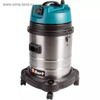 Пылесос Bort BSS-1440-Pro, 1400/280 Вт, сухая/влажная уборка, 40 л, серебристый