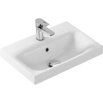 Раковина встраиваемая Cersanit MODUO 50 SLIM, с 1 отверстием под смеситель, белый