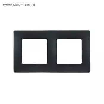Рамка 2-м Legrand "Etika ", антрацит 672582