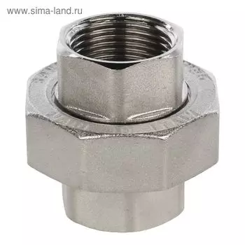 Соединение разъемное STOUT SFT-0034-000034, 3/4", ВР, "американка", никелированная латунь